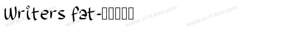 Writers fat字体转换